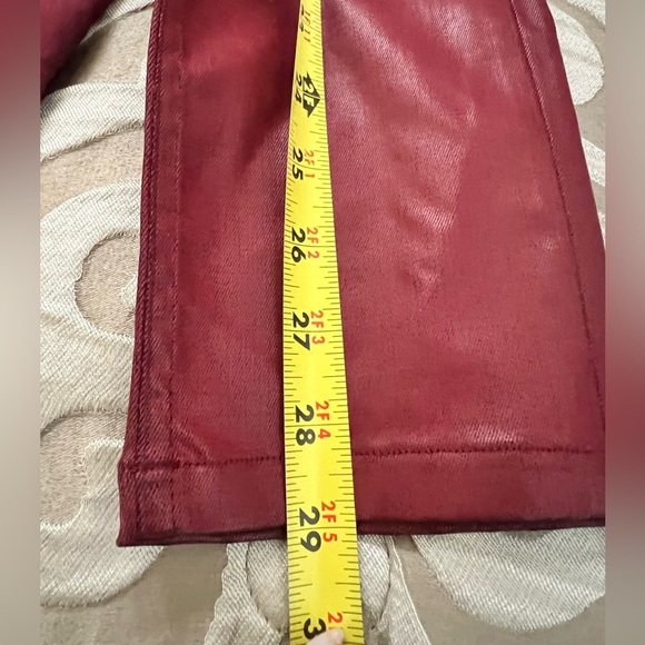 THE KOOPLES RED LEATHER-EFFECT SKINNY JEANS Size 6 & size 2 stretchy NWT - Picture 12 of 16